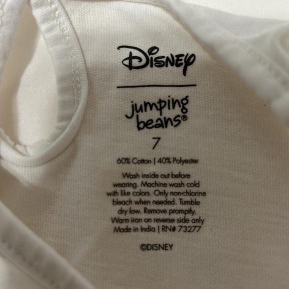 DISNEY Belle Beauty and the Beast Short Sleeve Shirt size 7 - Picture 5 of 5